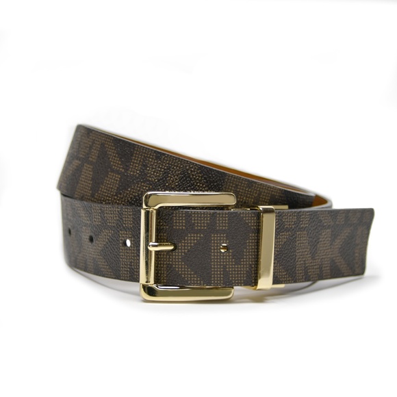 MICHAEL Michael Kors Synthetic Leather Monogram Belt - Picture 1 of 9